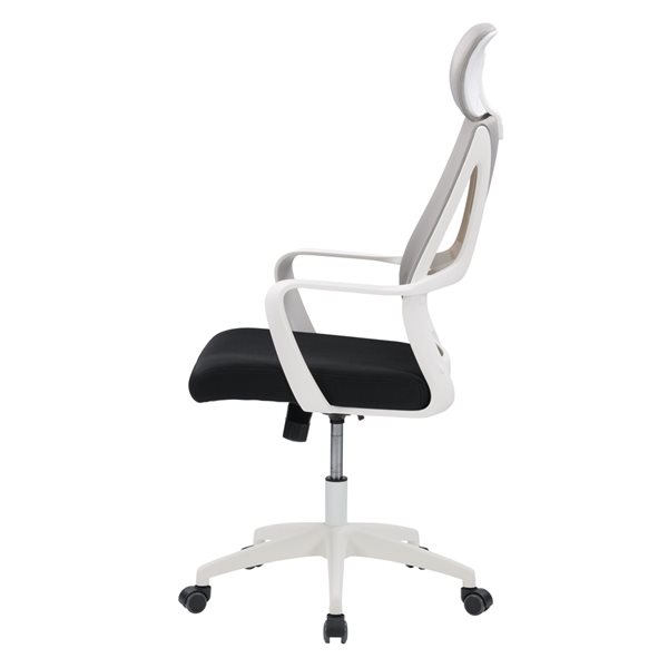 CorLiving Workspace Grey and Black Ergonomic Adjustable Height Swivel Desk Chair