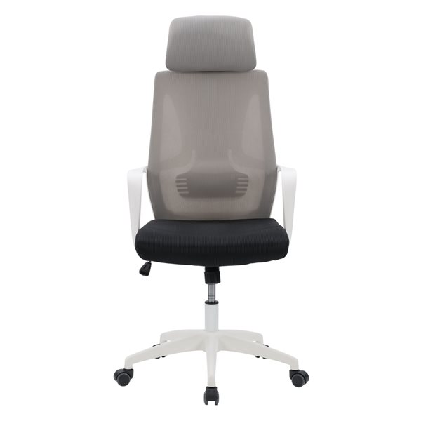 CorLiving Workspace Grey and Black Ergonomic Adjustable Height Swivel Desk Chair