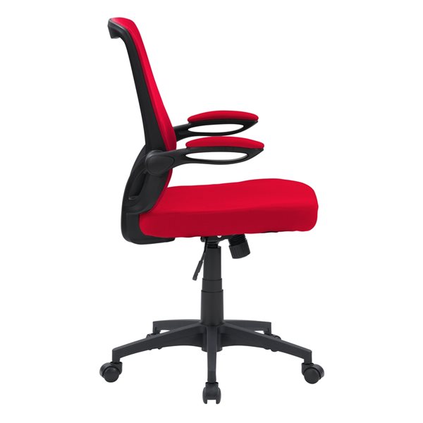 CorLiving Workspace Red Ergonomic Adjustable Height Swivel Desk Chair