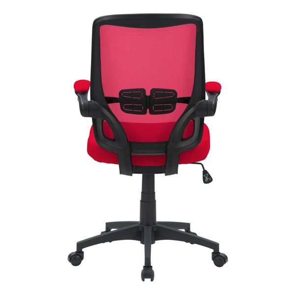 CorLiving Workspace Red Ergonomic Adjustable Height Swivel Desk Chair