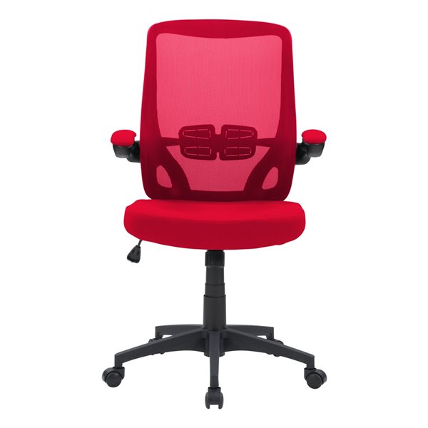 CorLiving Workspace Red Ergonomic Adjustable Height Swivel Desk Chair