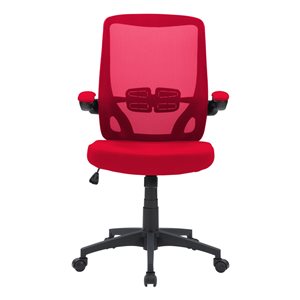 Chaise de bureau pour enfant CARMEN FORKS, Noir–rouge