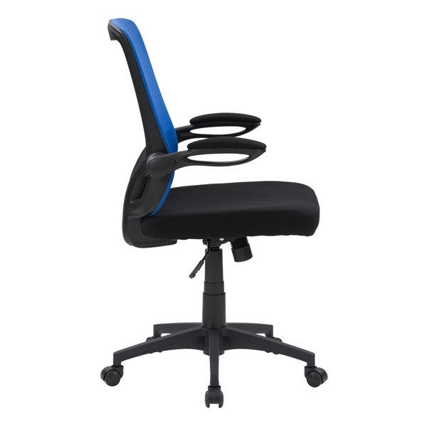 CorLiving Workspace Blue Ergonomic Adjustable Height Swivel Desk Chair