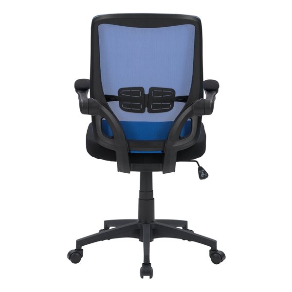 CorLiving Workspace Blue Ergonomic Adjustable Height Swivel Desk Chair