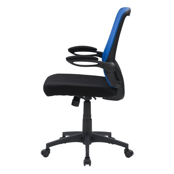 CorLiving Workspace Blue Ergonomic Adjustable Height Swivel Desk Chair