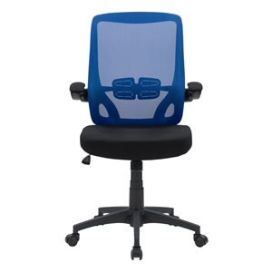 CorLiving Workspace Blue Ergonomic Adjustable Height Swivel Desk Chair