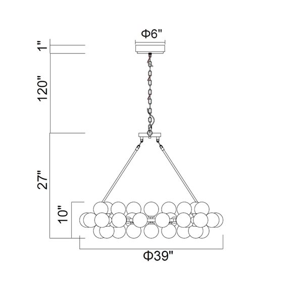 CWI Lighting Arya 45-light Black Modern Contemporary Chandelier