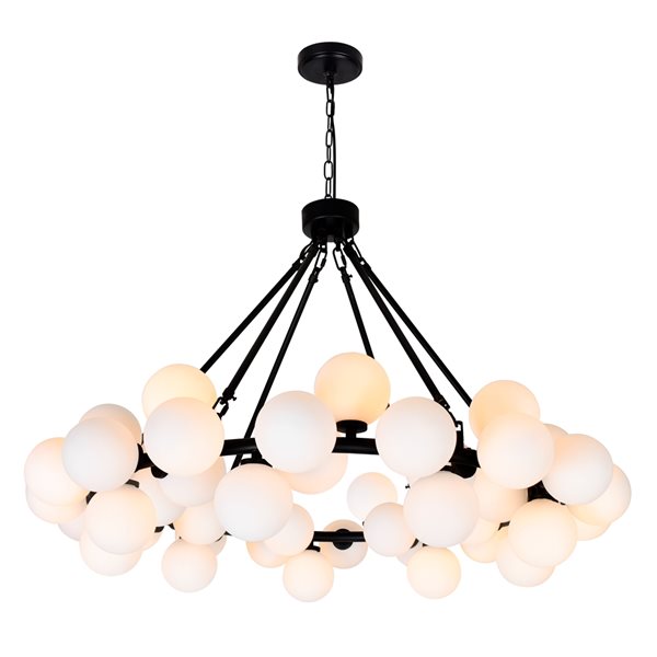 CWI Lighting Arya 45-light Black Modern Contemporary Chandelier