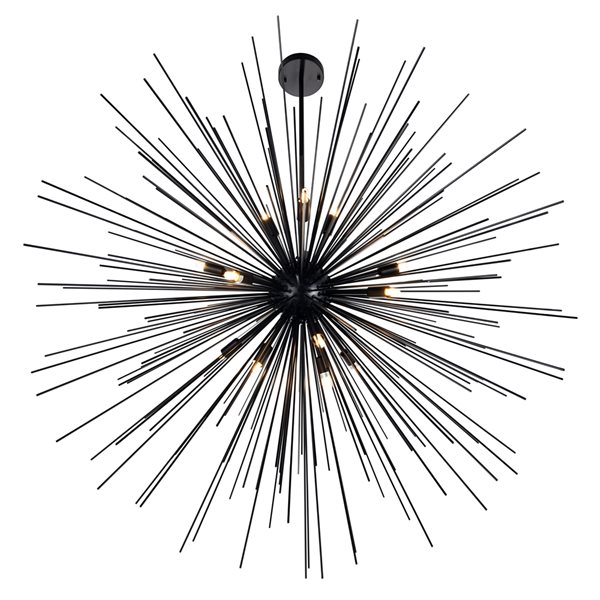 CWI Lighting Savannah 14-light Black Modern Contemporary Chandelier