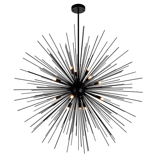 CWI Lighting Savannah 14-light Black Modern Contemporary Chandelier