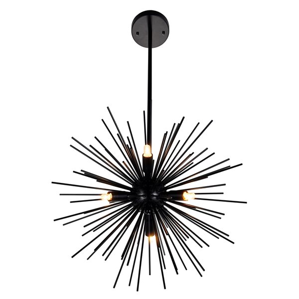 CWI Lighting Savannah 9-light Black Modern Contemporary Chandelier