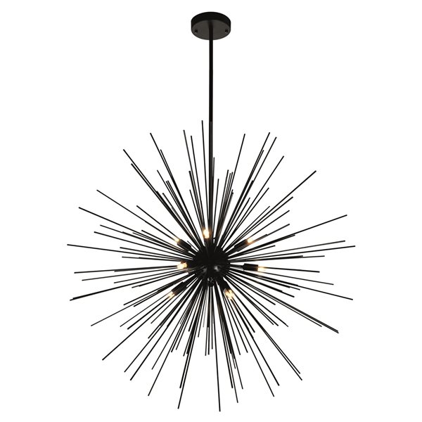 CWI Lighting Savannah 9-light Black Modern Contemporary Chandelier