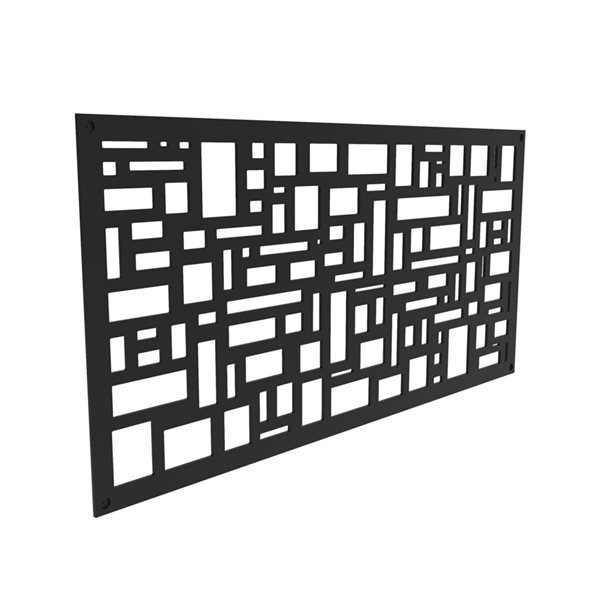 Panneau décoratif Barrette polypropylène noir 0,3 x 48 x 24 po