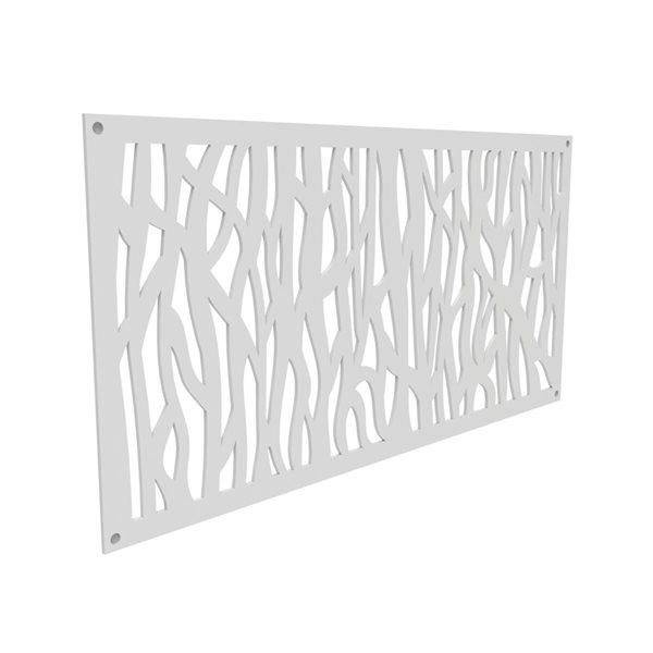 Barrette 0.3-in x 48-in x 24-in Polypropylene White Decorative Screen Panel