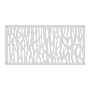 Panneau décoratif Barrette en polypropylène blanc de 0,3 po x 48 po x 24 po