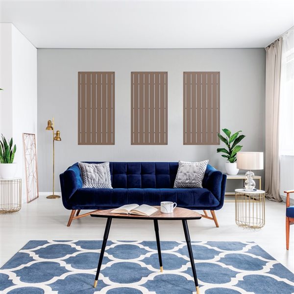 Barrette Boardwalk 0.3 x 48 x 24-in Saddle Polypropylene Decorative Screen Panel