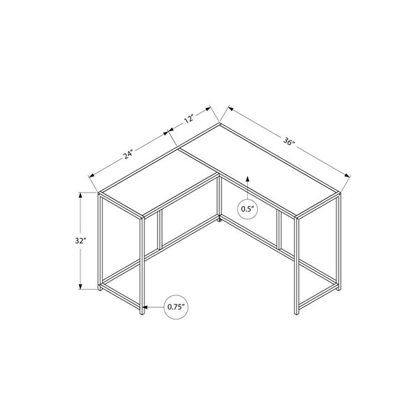 Monarch Specialties White Modern Console Table