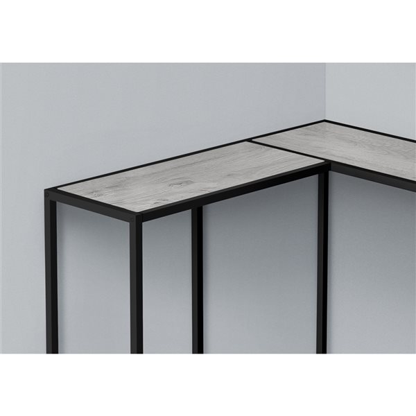 Monarch Specialties Grey Faux Wood Modern Console Table