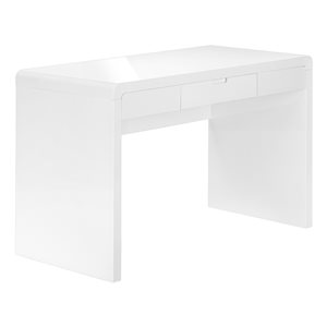Monarch Specialties 47.25-in White Modern/Contemporary Computer Desk