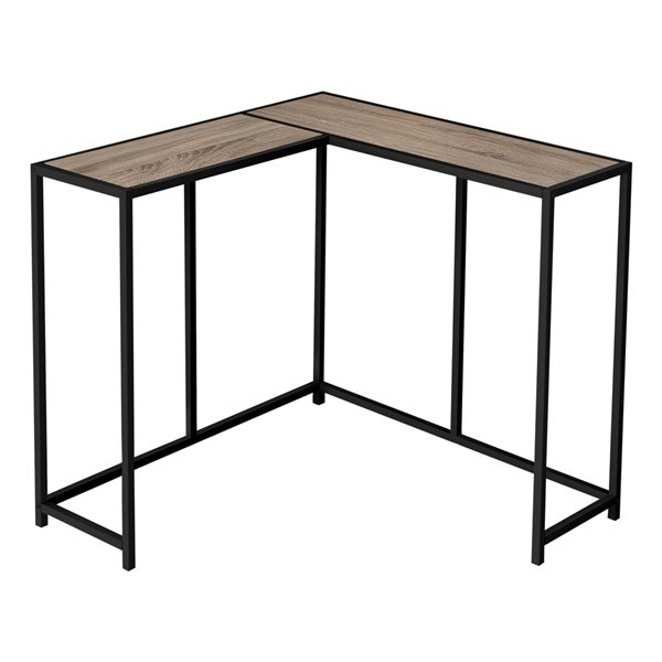 Table console moderne par Monarch Specialties en effet de faux-bois brun taupe