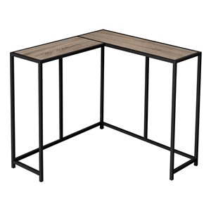 Table console moderne par Monarch Specialties en effet de faux-bois brun taupe