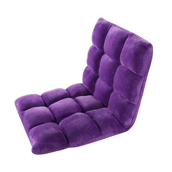 purple fluffy chair