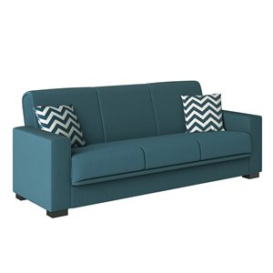 Handy Living Pascoe Caribbean Blue Polyester Sofa Bed