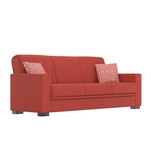 Handy Living Pascoe Sunrise Red Polyester Sofa Bed