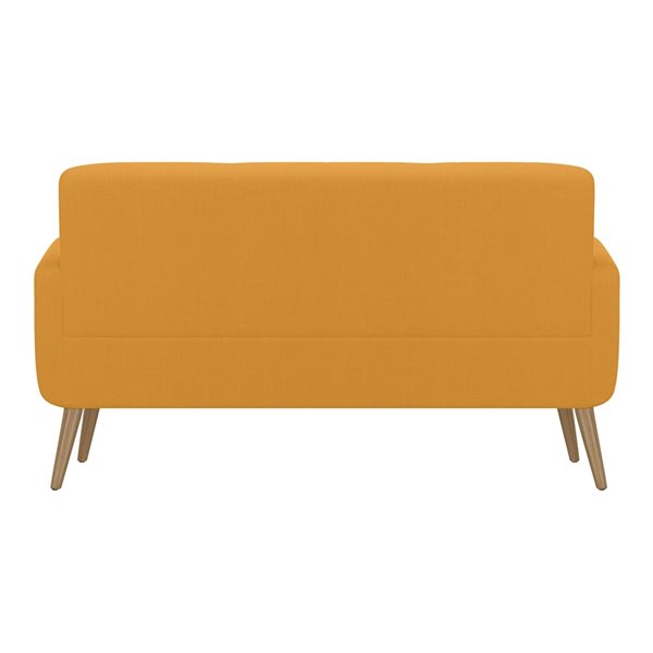 Handy Living Mcnab Mid-Century Mustard Yellow Polyester Sofa