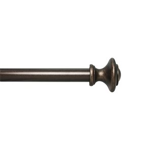 Versailles Home Fashions Heritage 72-in to 144-in Bronze Steel Single Curtain Rod
