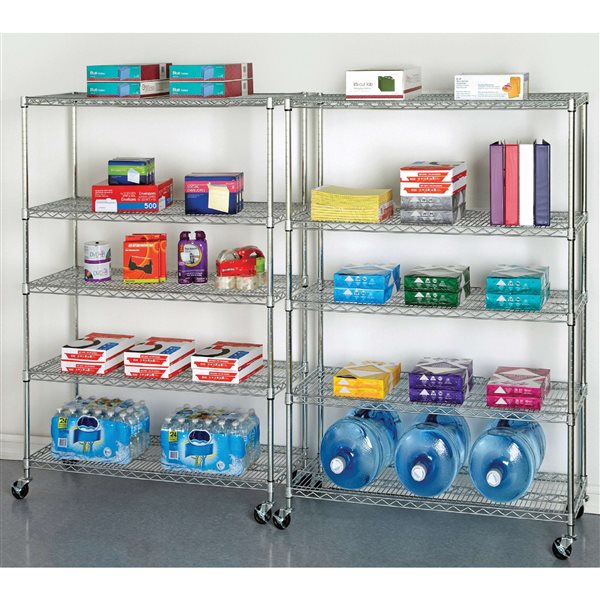 Seville Classics Vancouver 24 x 48 x 72-in 5-Tier Heavy Duty Shelving