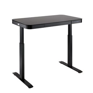 Seville Classics 47.6-in Black Modern Height Adjustable Desk