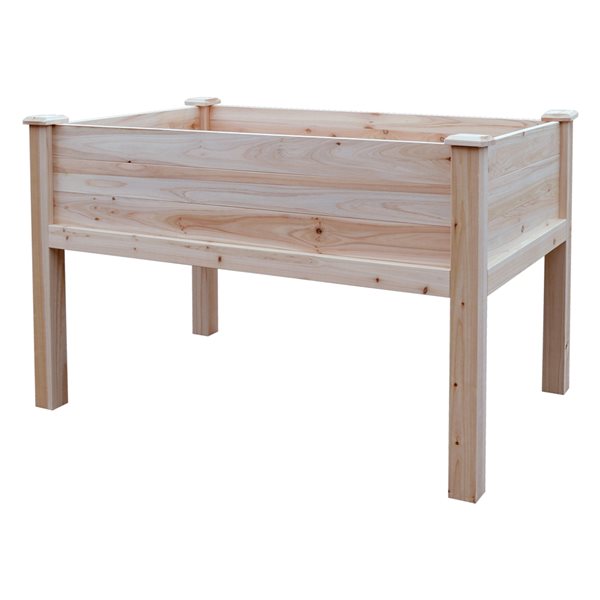 Leisure Season 48-in W x 30-in L x 31-in H Unfinished Wood Raised ...