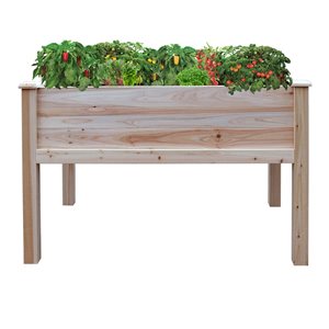 Leisure Season 48-in W x 30-in L x 31-in H Unfinished Wood Raised Garden Bed