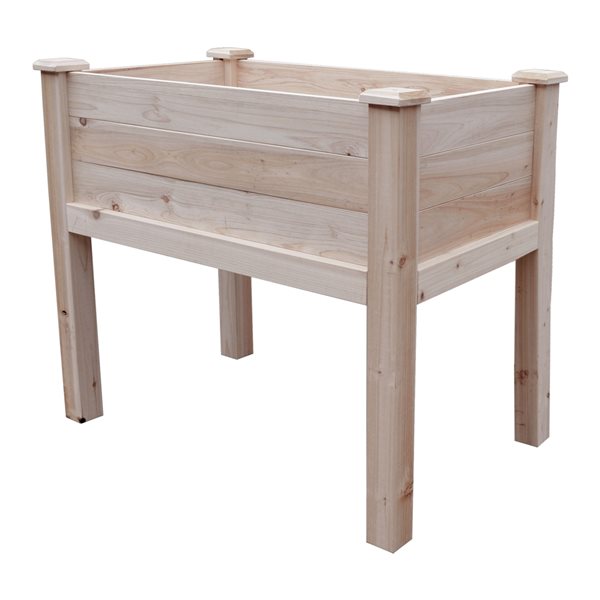 Leisure Season 36-in W x 22-in L x 31-in H Unfinished Wood Raised Garden Bed