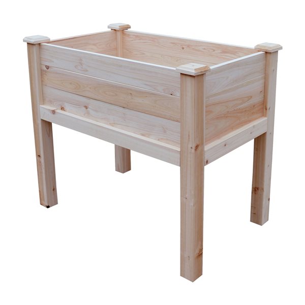 Leisure Season 36-in W x 22-in L x 31-in H Unfinished Wood Raised Garden Bed