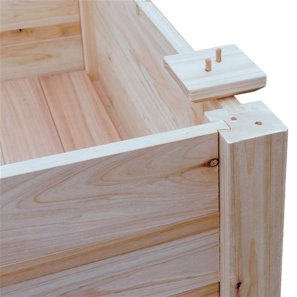 Leisure Season 36-in W x 22-in L x 31-in H Unfinished Wood Raised Garden Bed