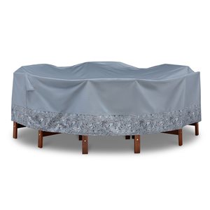 Housse pour meuble de patio Vera Bradley par Classic Accessories ronde en polyester gris