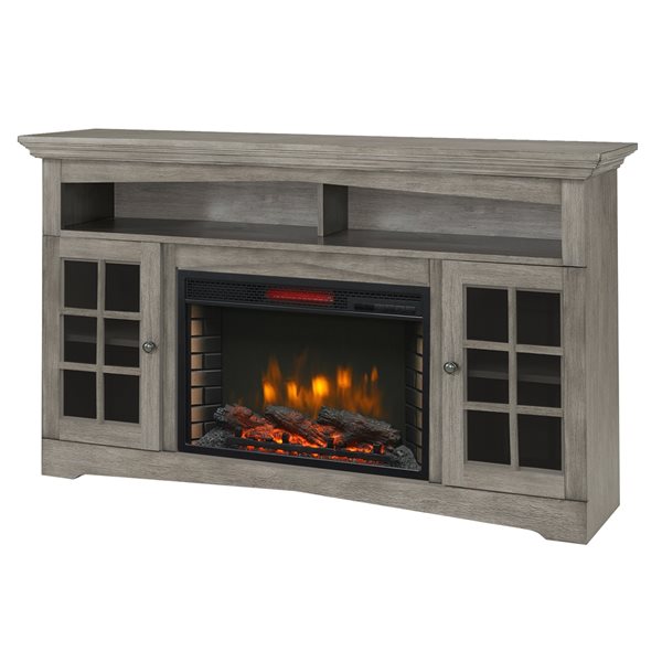 Muskoka Huntley 59-in Media Electric Fireplace in Grey