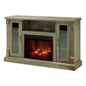 Pleasant Hearth Livingston 55-in Electric Fireplace - Rustic Grey