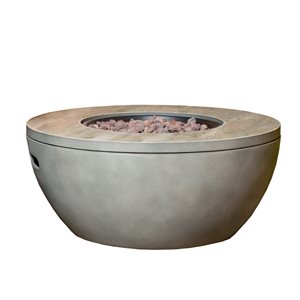 Bond Stone Canyon 50,000 Grey Composite Outdoor Liquid Propane Fire Pit