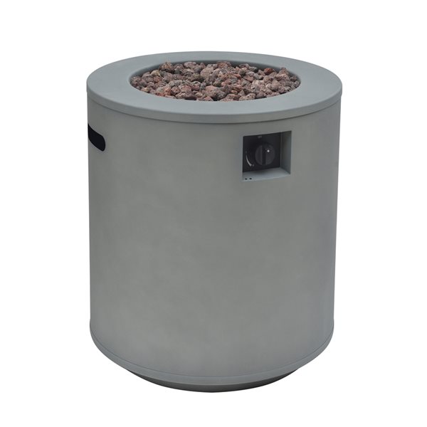 Bond Acero 50,000 BTU Grey Steel Outdoor Liquid Propane Fireplace