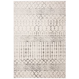 Tapis d'intérieur rectangulaire et délavé Tulum Colfax par Safavieh de 4 pi x 6 pi de style bohème, ivoire et gris