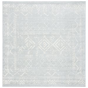 Safavieh Tulum Grady 7-ft x 7-ft Light Grey/Ivory Square Indoor Distressed/Overdyed Bohemian/Eclectic Area Rug