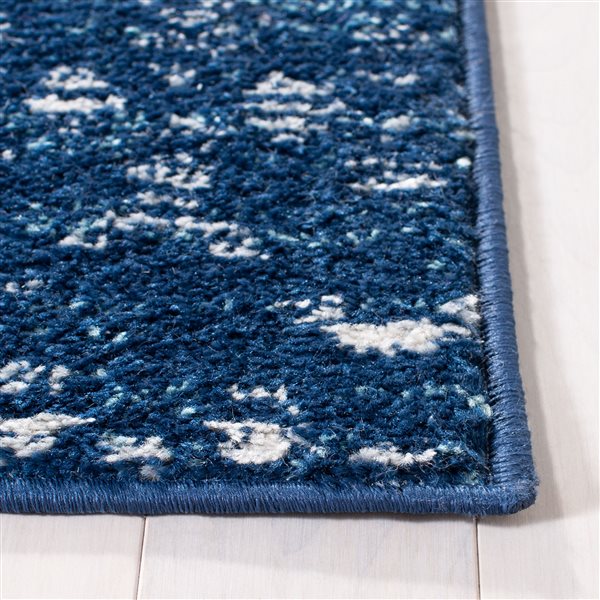 Tapis de passage d'intérieur rectangulaire et abstrait Tulum Belen par Safavieh de 2 pi x 8 pi de style marocain, bleu et iv…