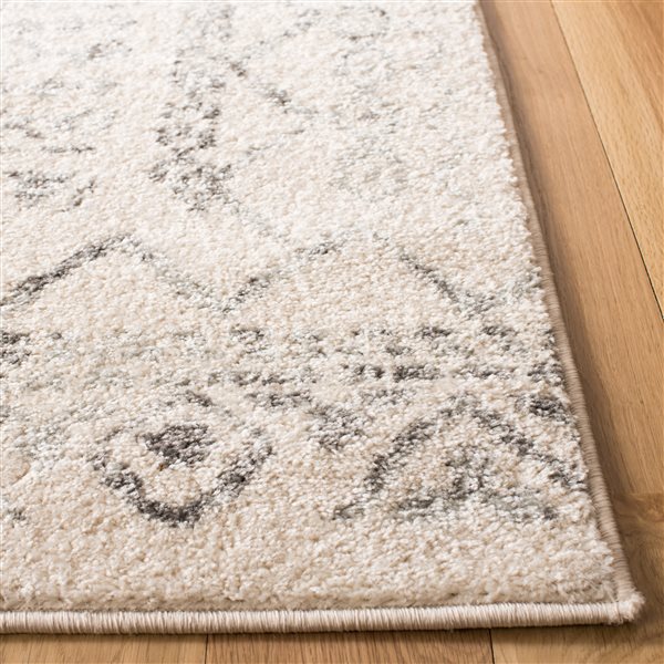 Safavieh Tulum Grady 2-ft x 9-ft Ivory/Grey Rectangular Indoor Distressed/Overdyed Bohemian/Eclectic Runner