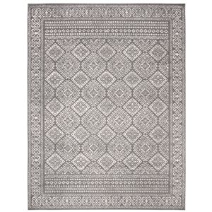 Safavieh Tulum Virden 8-ft x 10-ft Dark Grey/Ivory Rectangular Indoor Distressed/Overdyed Bohemian/Eclectic Area Rug