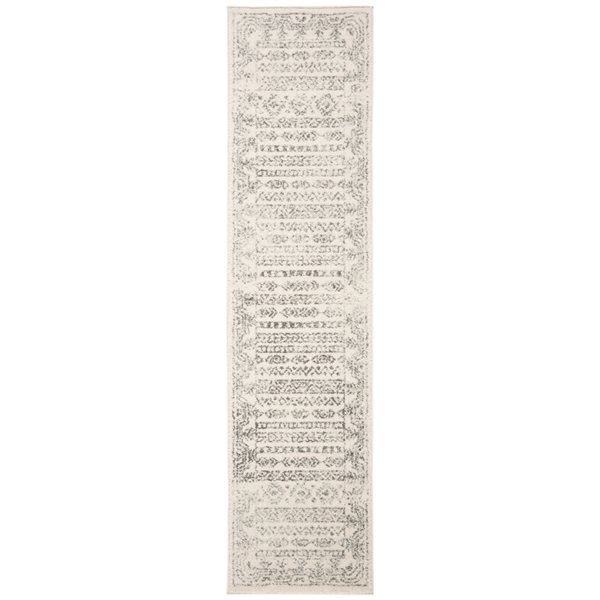 Safavieh Tulum Otero 2-ft x 9-ft Ivory/Grey Rectangular Indoor Distressed/Overdyed Bohemian/Eclectic Runner