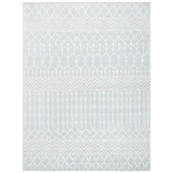 Safavieh Tulum Colfax 8-ft x 10-ft Light Grey/Ivory Rectangular Indoor Distressed/Overdyed Bohemian/Eclectic Area Rug