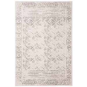 Safavieh Tulum Virden 6-ft x 9-ft Ivory/Grey Rectangular Indoor Distressed/Overdyed Bohemian/Eclectic Area Rug